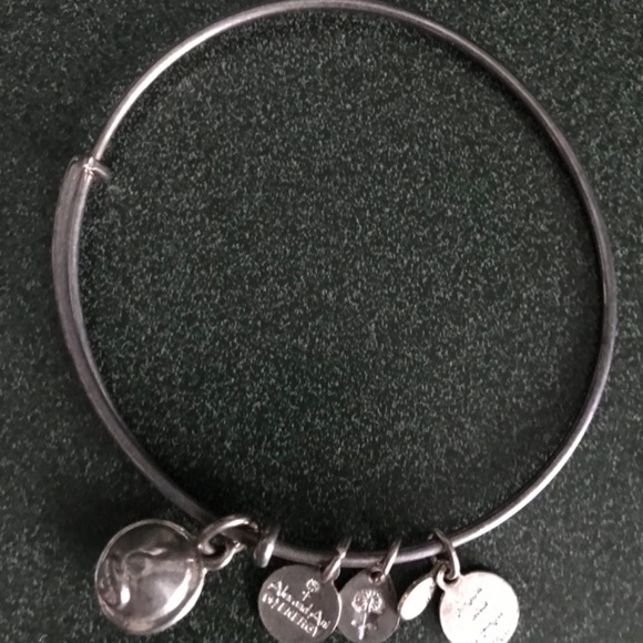 Alex and Ani Expandable Wire Bracelet Pink Charm - Picture 10 of 16